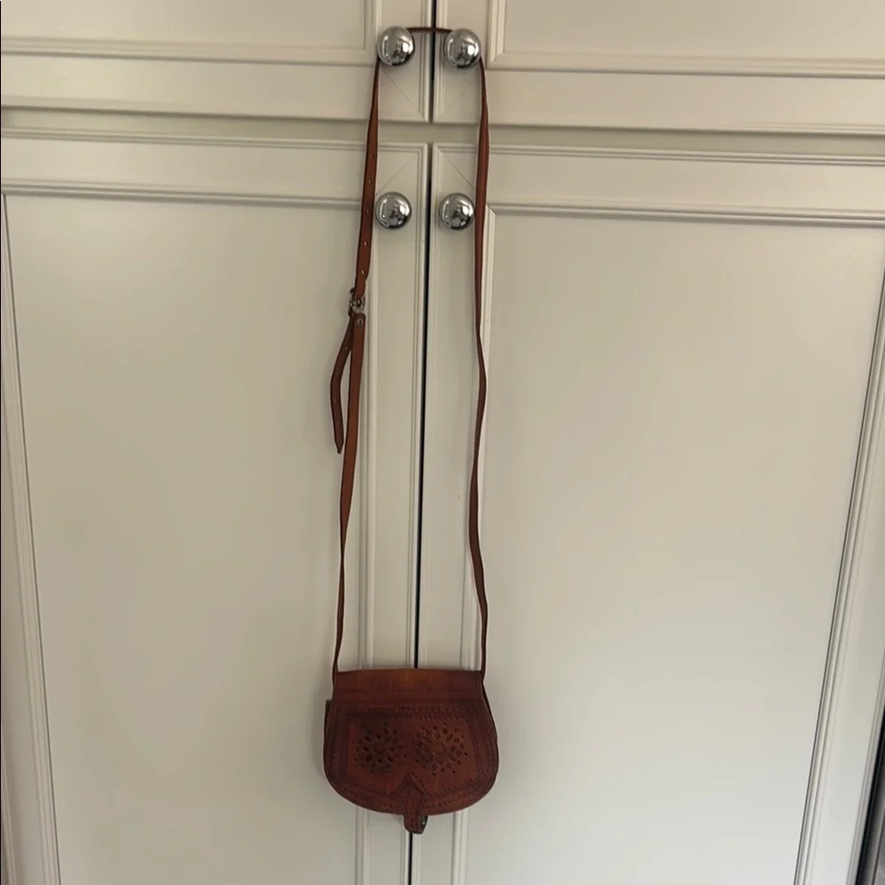 Brown Leather Crossbody Bag - Picture 1 of 7